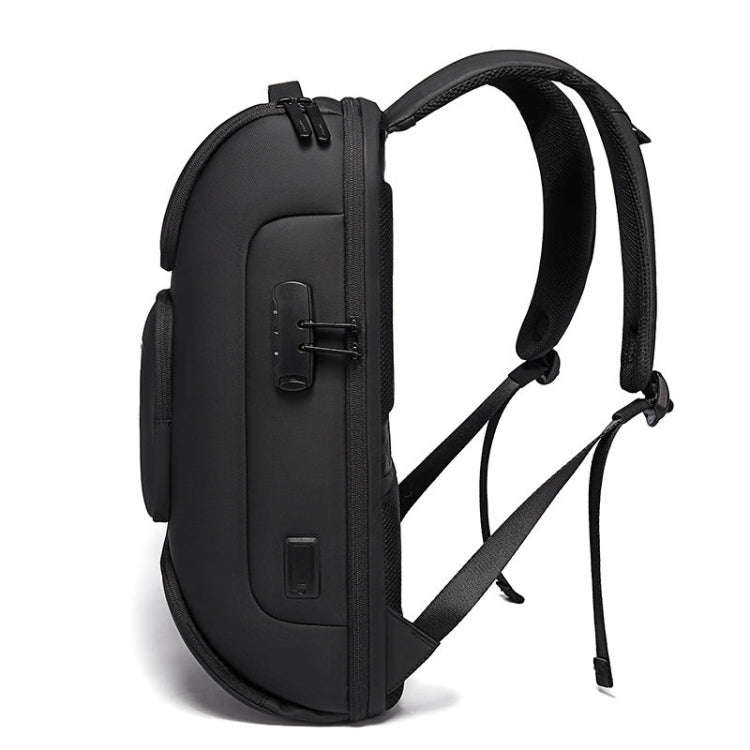 BANGE  BG-7216plus Antitheft Waterproof Travel Men Backpack 15.6 Inch Laptop Bag(Black)