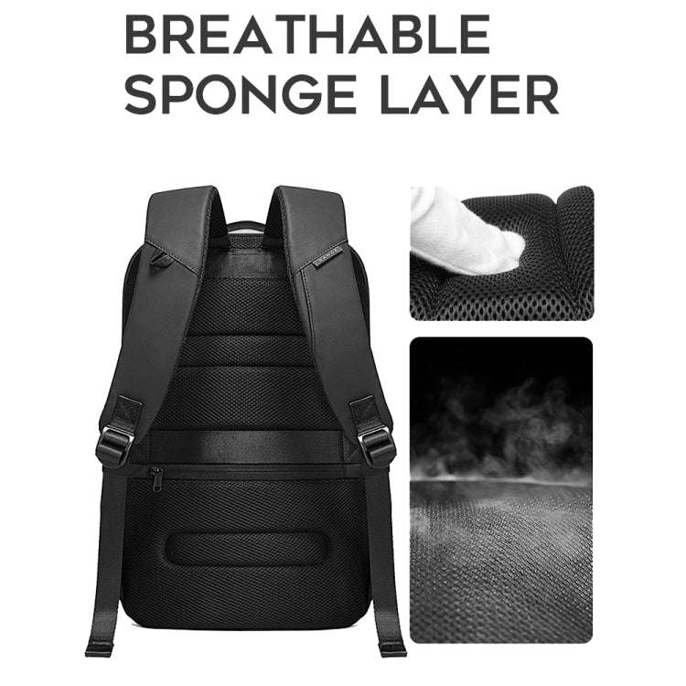 BANGE  BG-7216plus Antitheft Waterproof Travel Men Backpack 15.6 Inch Laptop Bag(Black)