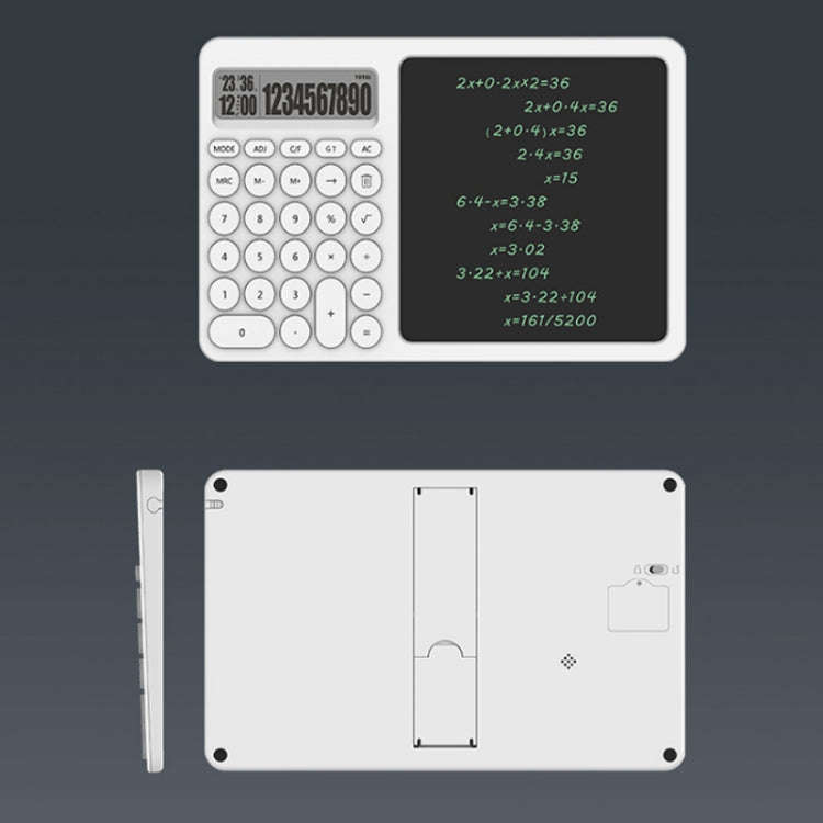 Office Calculator LCD Handwriting Board With Stand(White)