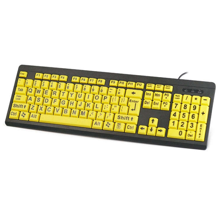 T801 104 Keys Special People Children Old Man Big Letters USB Wired Keyboard, Cable Length: 1.38m...