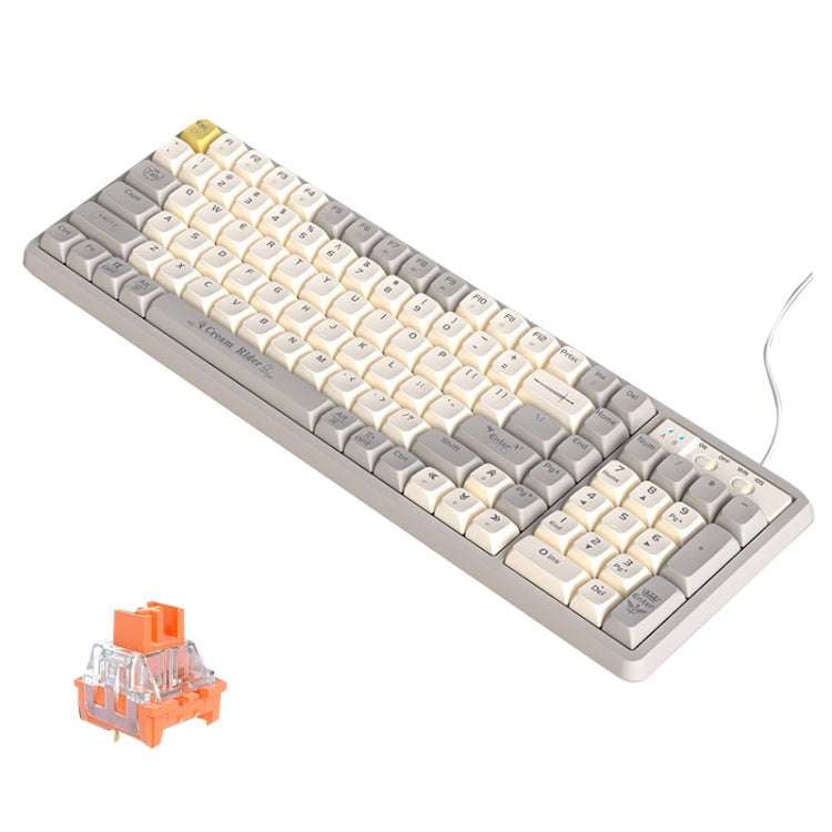 LANGTU GK102 102 Keys Hot Plugs Mechanical Wired Keyboard. Cable Length: 1.63m, Style: RGB Versio...