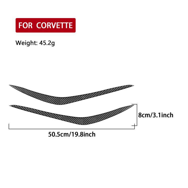 For Chevrolet Corvette C8 2pcs /Set Bumper Lip Decorative Sticker(Black)