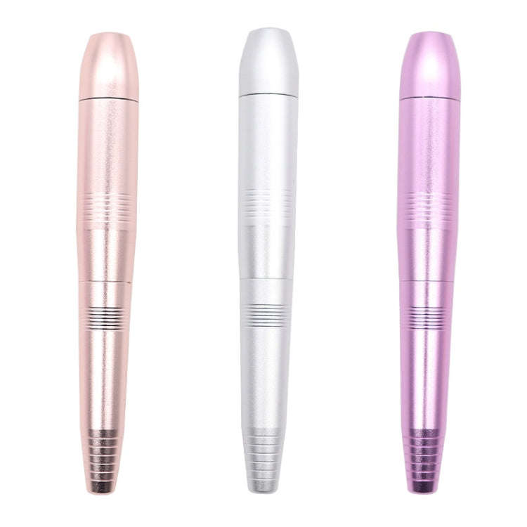 USB Plug Aluminum Nail Drill Machine Electric Manicure Milling Cutter Set(Silver)