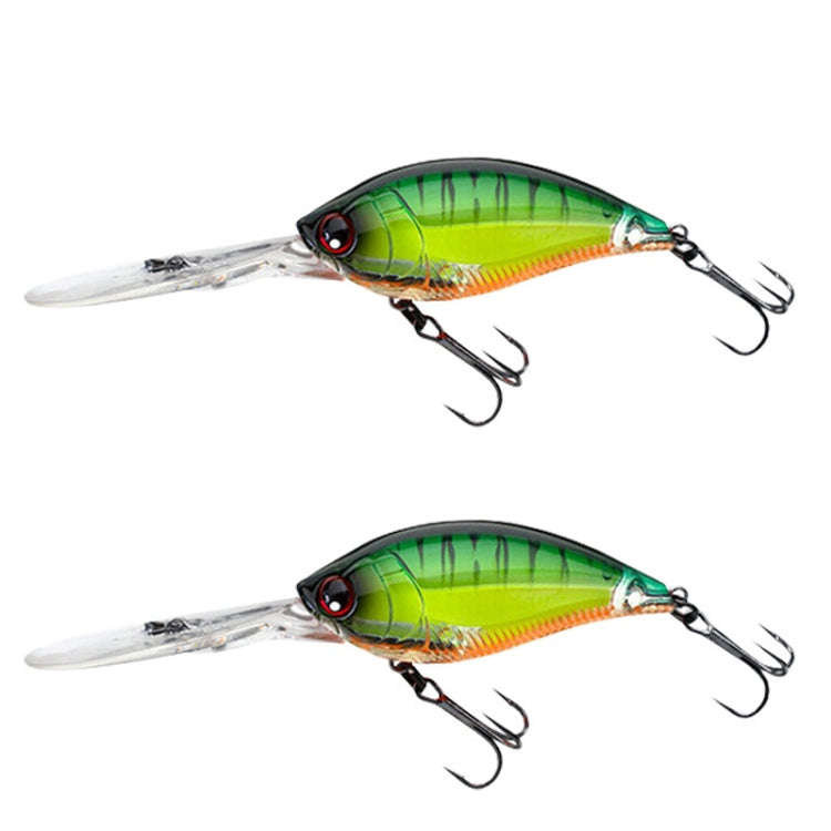 CB033/E 2pcs Inner Laser Deep Dive Sea Fishing Rock Fat Fake Bait Plastic Stiff Bait