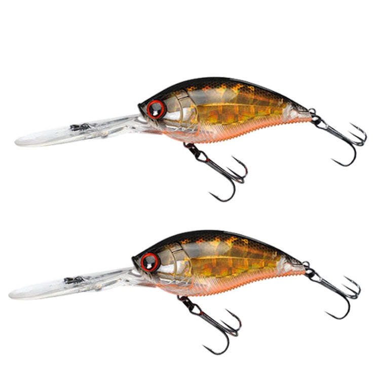 CB033/F 2pcs Inner Laser Deep Dive Sea Fishing Rock Fat Fake Bait Plastic Stiff Bait