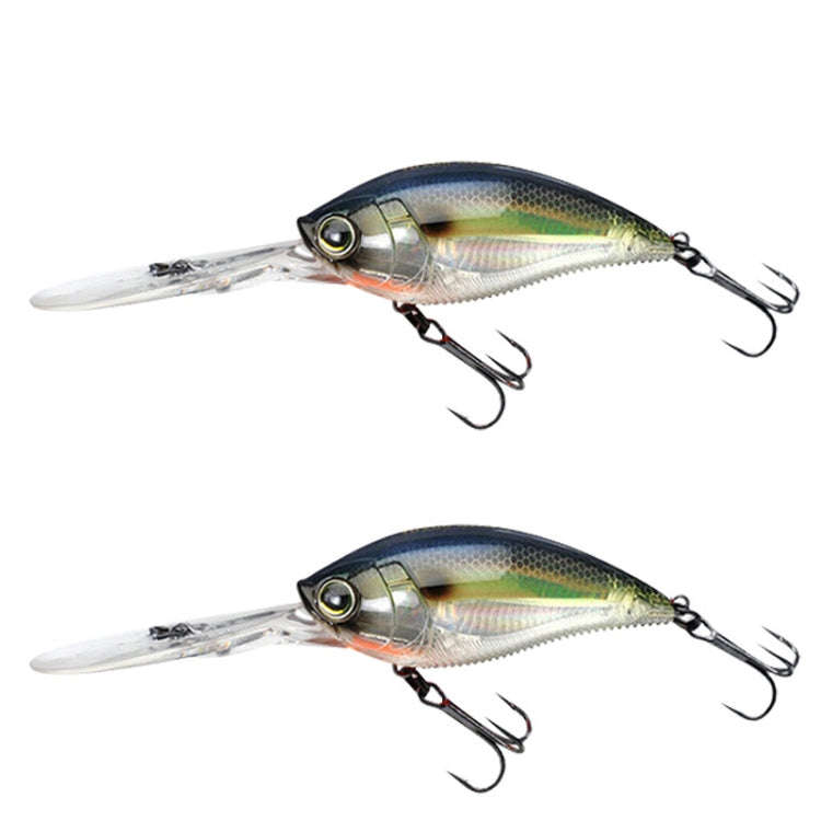 CB033/G 2pcs Inner Laser Deep Dive Sea Fishing Rock Fat Fake Bait Plastic Stiff Bait