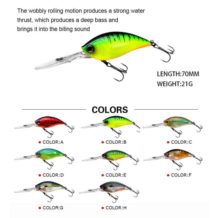 CB034/C 2pcs Inner Laser Deep Dive Sea Fishing Rock Fat Fake Bait Plastic Stiff Bait