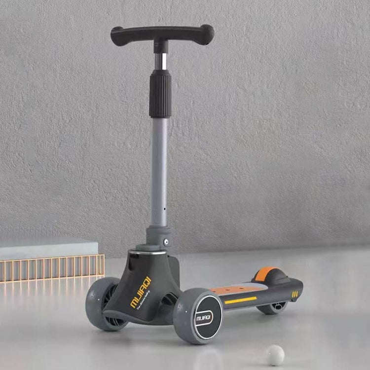 MIJIAQI 01 3 In 1 Multifunctional Foldable Children Scooter with Music and Lights, Spec: Gray