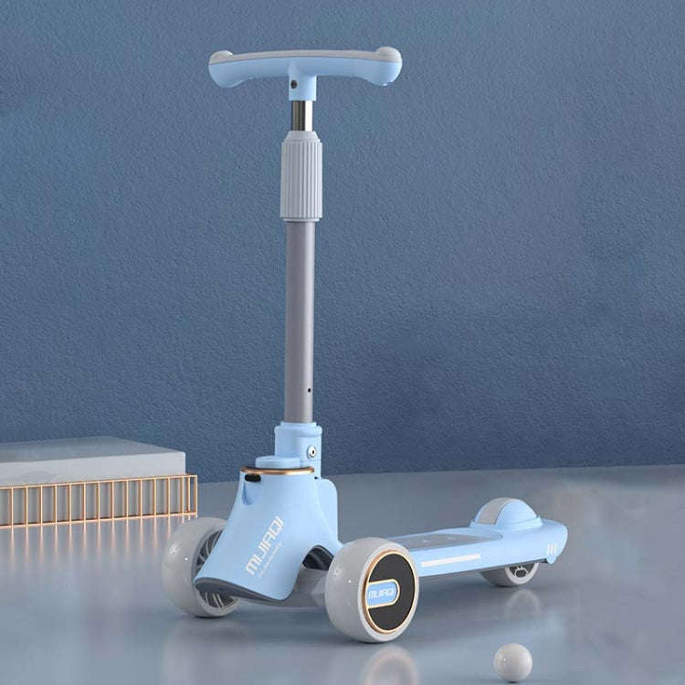 MIJIAQI 01 3 In 1 Multifunctional Foldable Children Scooter with Music and Lights, Spec: Blue
