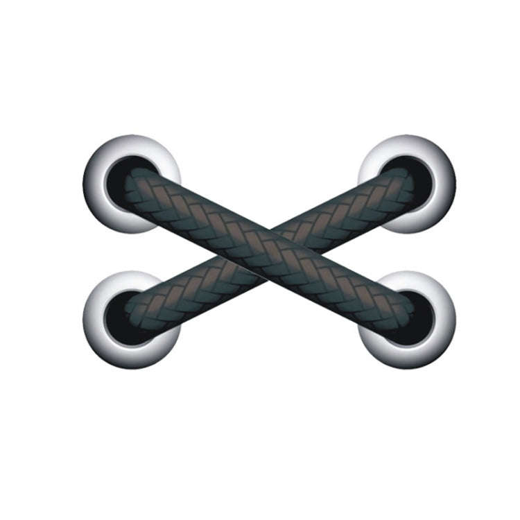 10pcs Shoelace Car Sticker Body Cover Up Scratch Patch Sticker(Black Cross)