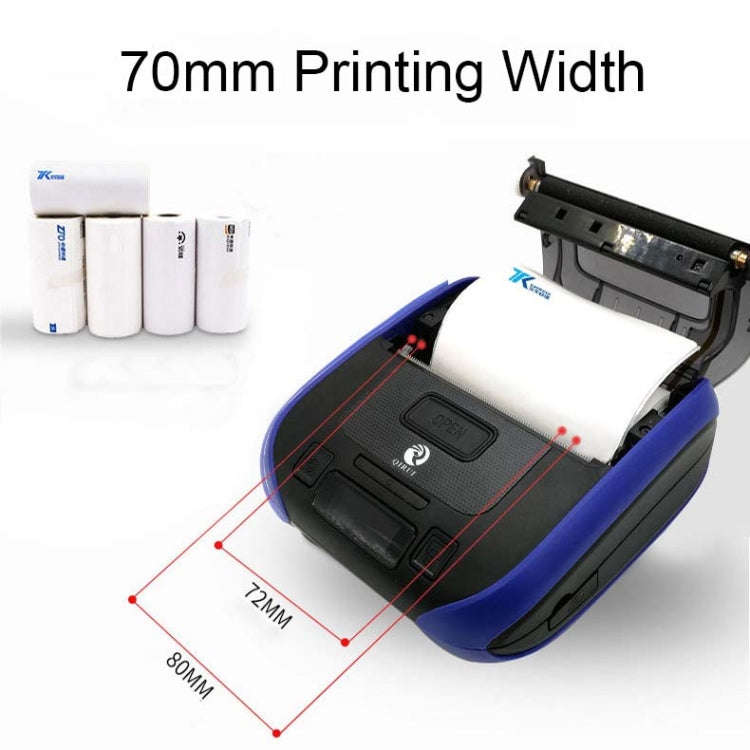 QIRUI 72mm Portable Thermal Receipt Express List Bluetooth Handheld Printer, CN Plug(QR-386A)