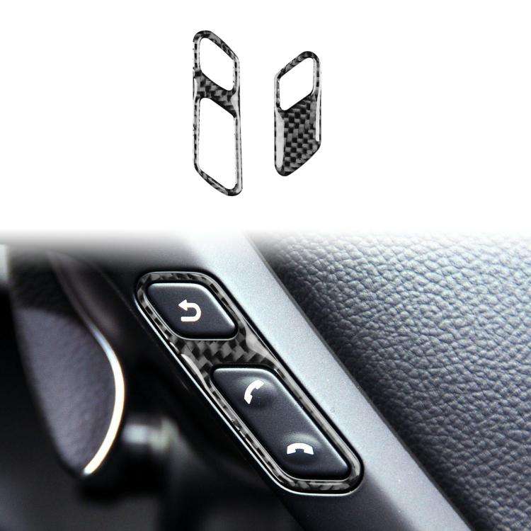 For Infiniti G35/G37/G25/Q60 2pcs /Set Steering Wheel Answer Button Sticker(Black)
