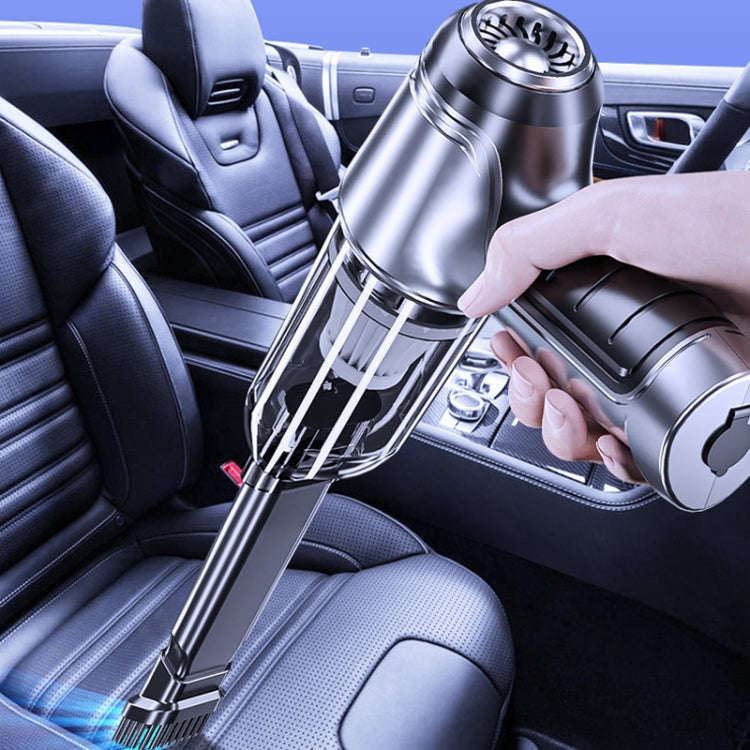SUITU Car Wireless Wet And Wet Charging Handheld Vacuum Cleaner, Style: Brushless Silver Gray