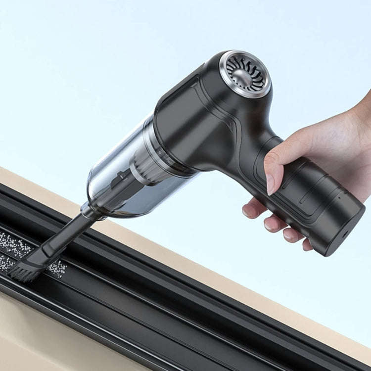 SUITU Car Wireless Wet And Wet Charging Handheld Vacuum Cleaner, Style: Basic Black