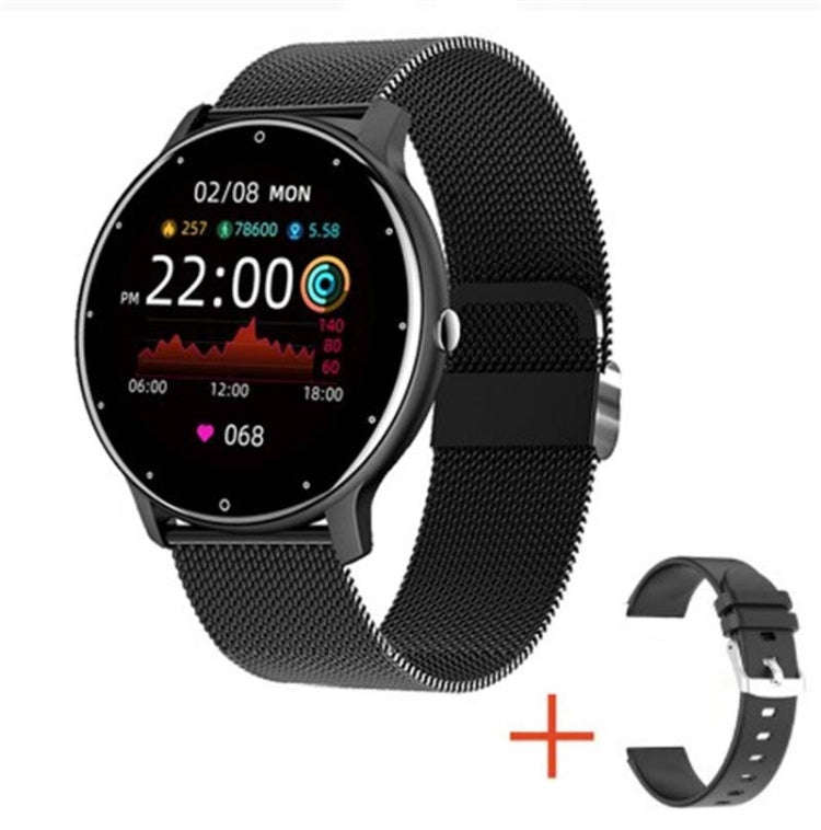 BW0223 Heart Rate/Blood Oxygen/Blood Pressure Monitoring Bluetooth Smart Calling Watch, Color: Me...