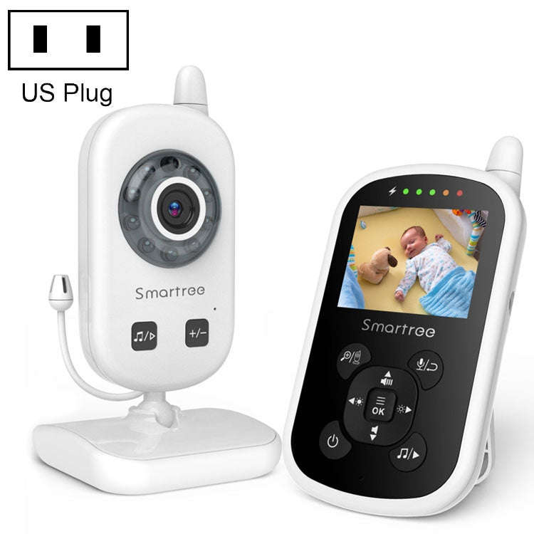 UU24 2.4 Inch Wireless Baby Monitor Camera Temperature Monitor 2 Way Audio VOX Lullaby US Plug