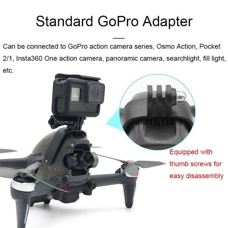 For DJI FPV Top Expansion Adapter Bracket Sports Camera Bracket