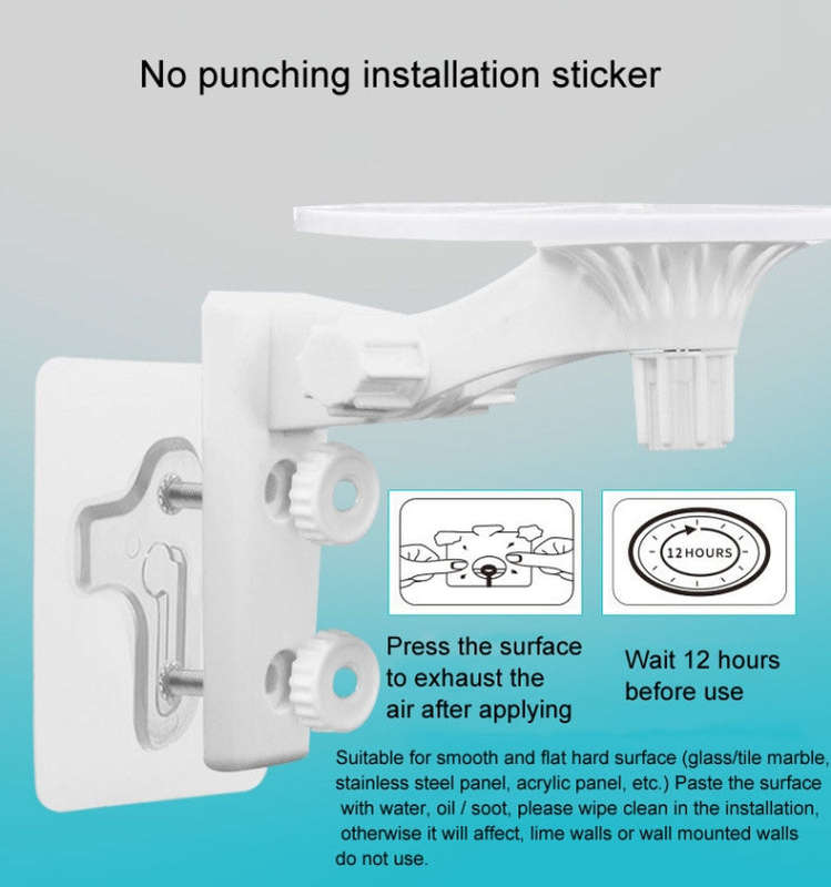 Punch-free Plastic Bracket for Surveillance Swing-head Cameras