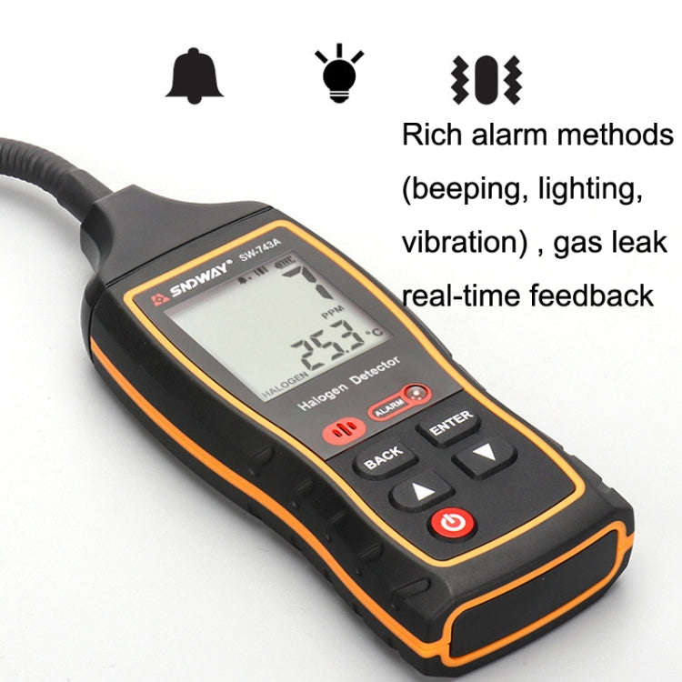 SNDWAY SW743A Halogen Gas Detector Automotive Electronic Air Conditioning Refrigerant Freon Maint...