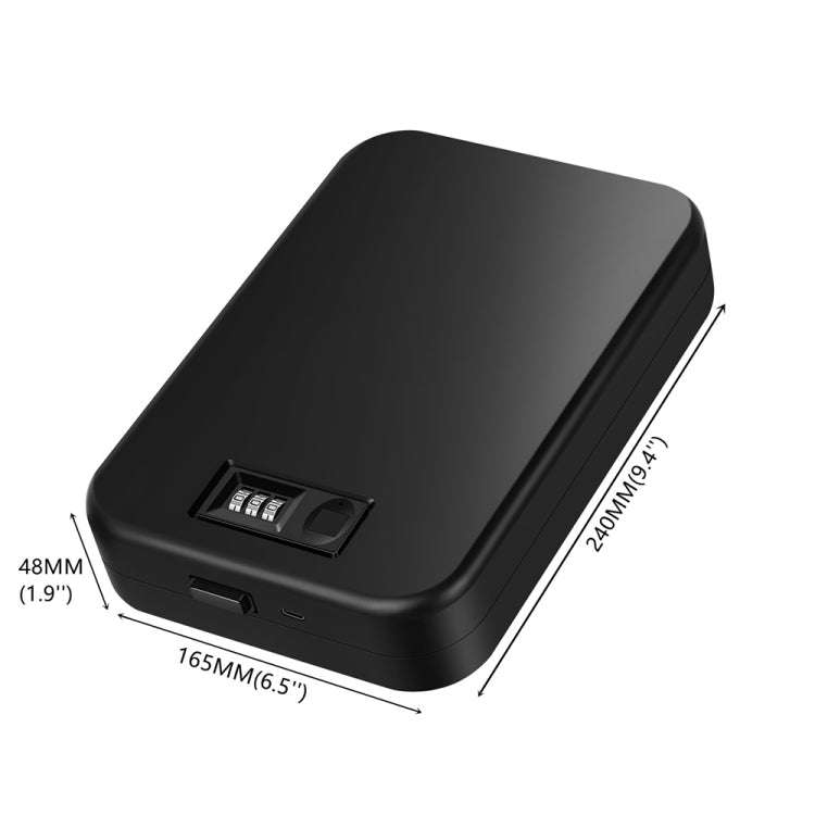 Fingerprint / Password Metal Anti-theft Car Safety Box Valuables Storage Safety Box, Model: OS100...