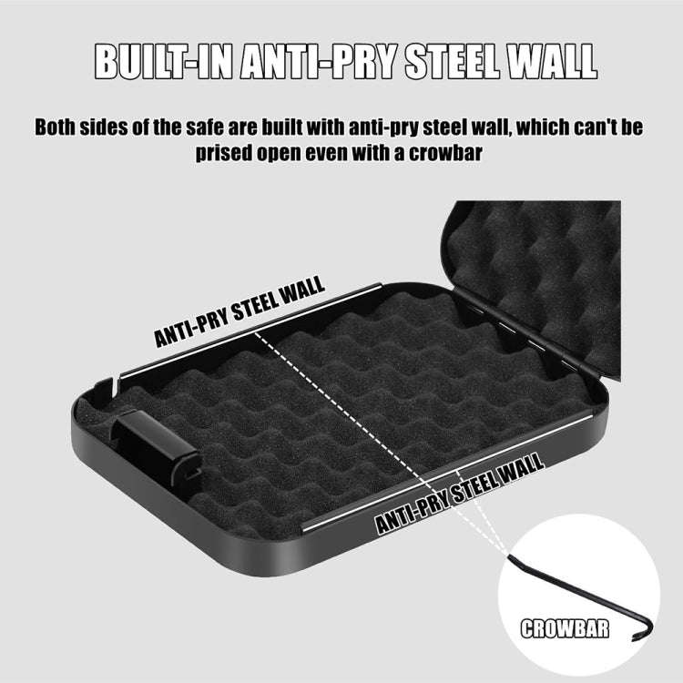 Fingerprint / Password Metal Anti-theft Car Safety Box Valuables Storage Safety Box, Model: OS100...