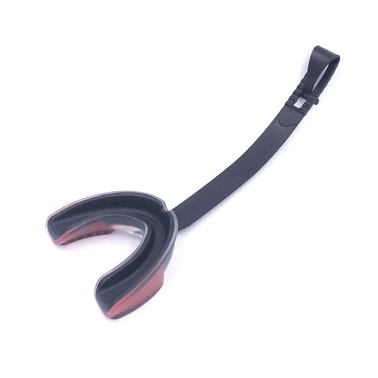 Mouthguard Braces Boxing Taekwondo Combat Protective Gear With Lanyard, Style: 3 Color Model (Bla...