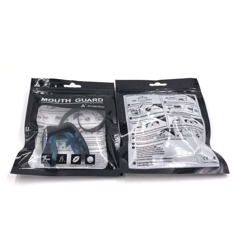 Mouthguard Braces Boxing Taekwondo Combat Protective Gear With Lanyard, Style: 3 Color Model (Bla...