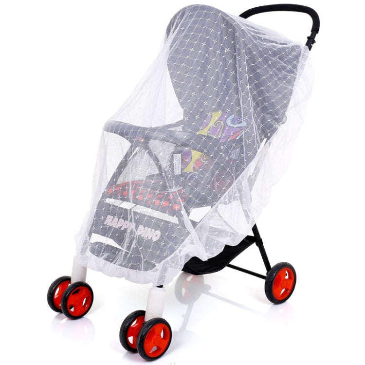 Full Cover Folding Mosquito Net Plus Encrypted Stroller Mosquito Net(White)