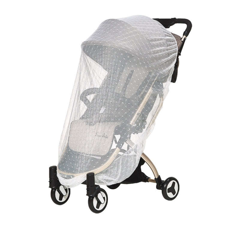 Full Cover Folding Mosquito Net Plus Encrypted Stroller Mosquito Net(White)
