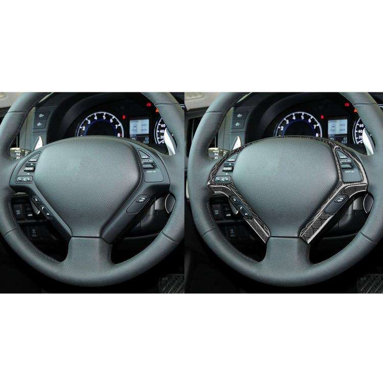 For Infiniti G35/G37/G25/Q60 6pcs /Set Steering Wheel Decorative Cover Trim Sticker(Black)
