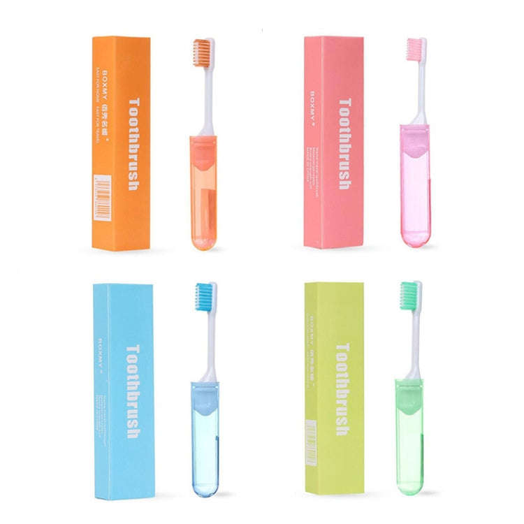 4 PCS/Set Portable Business Trip Folding Toothbrush Multi-color Super Soft Bristles Toothbrush