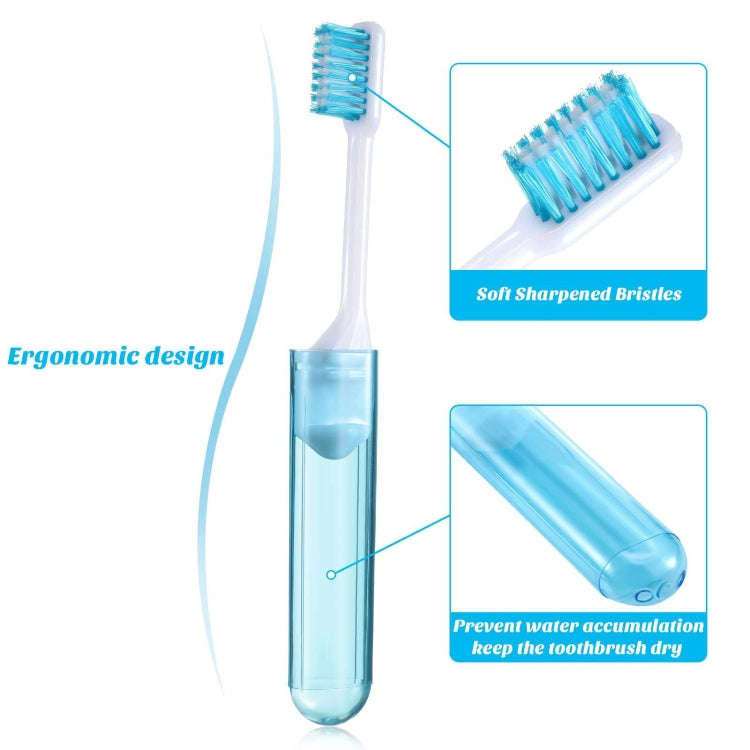 4 PCS/Set Portable Business Trip Folding Toothbrush Multi-color Super Soft Bristles Toothbrush