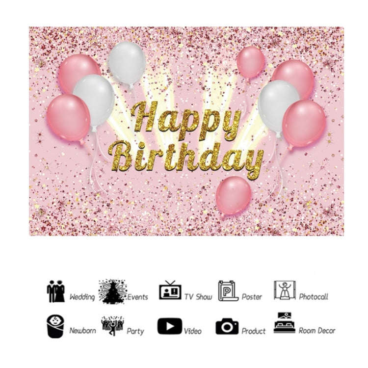 1.5x1m Cartoon Digital Birthday Balloon Party Scene Photographic Backdrop(MDU04466)