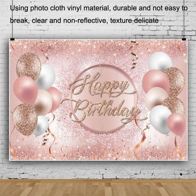 MDN12138 1.5m x 1m Rose Golden Balloon Birthday Party Background Cloth Photography Photo Pictoria...