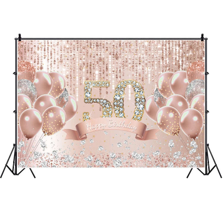 MDU05524 1.5m x 1m Rose Golden Balloon Birthday Party Background Cloth Photography Photo Pictoria...