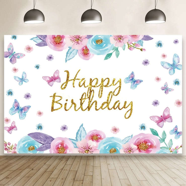 1.5m X 1m Butterfly Pattern Photography Backdrop Birthday Party Decoration Background Cloth(MDT08...