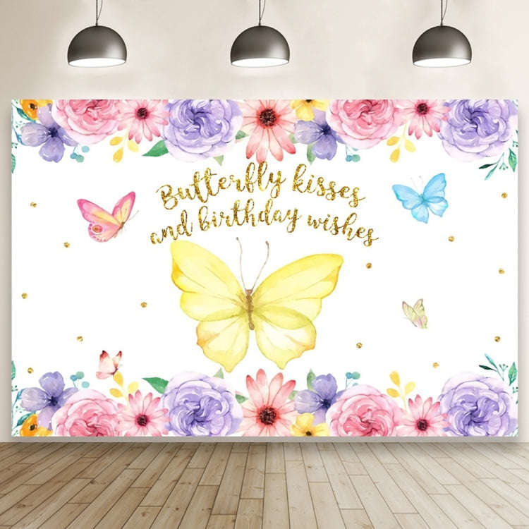 1.5m X 1m Butterfly Pattern Photography Backdrop Birthday Party Decoration Background Cloth(MDT09...
