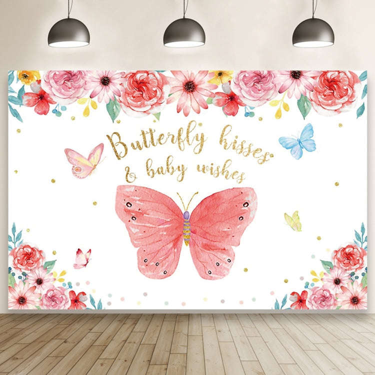 1.5m X 1m Butterfly Pattern Photography Backdrop Birthday Party Decoration Background Cloth(MDU01...