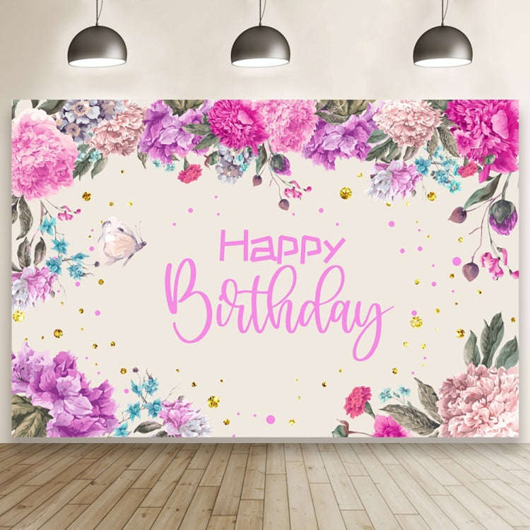 1.5m X 1m Butterfly Pattern Photography Backdrop Birthday Party Decoration Background Cloth(MDU02...
