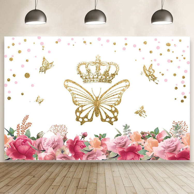 1.5m X 1m Butterfly Pattern Photography Backdrop Birthday Party Decoration Background Cloth(MDZ00...