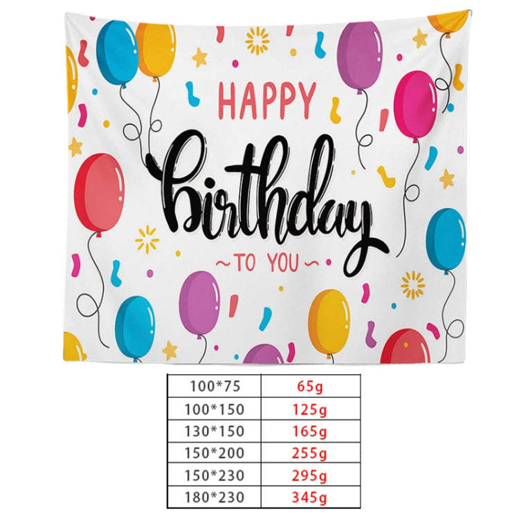Happy Birthday Photo Backdrop Party Decoration Tapestry, Size: 100x75cm(GT56-6)