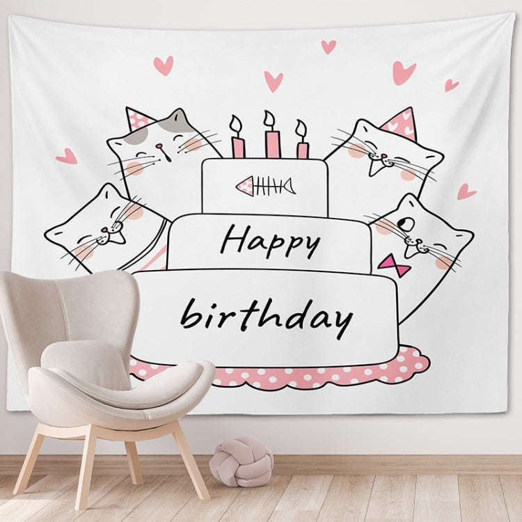 Happy Birthday Photo Backdrop Party Decoration Tapestry, Size: 150x100cm(GT56-2)