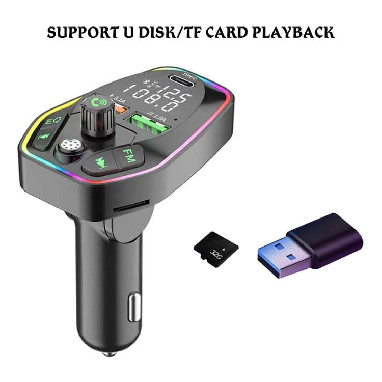Q10 Car Bluetooth MP3 With TYPE-C Port PD Charging FM Transmitter