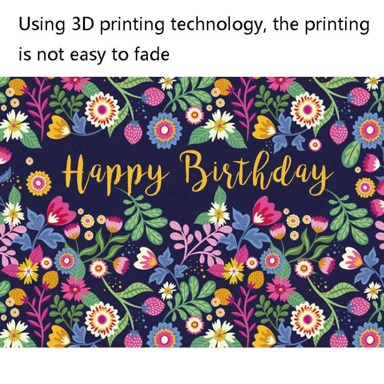1.5m x 1m Flower Series Happy Birthday Party Photography Background Cloth(Msd00713)