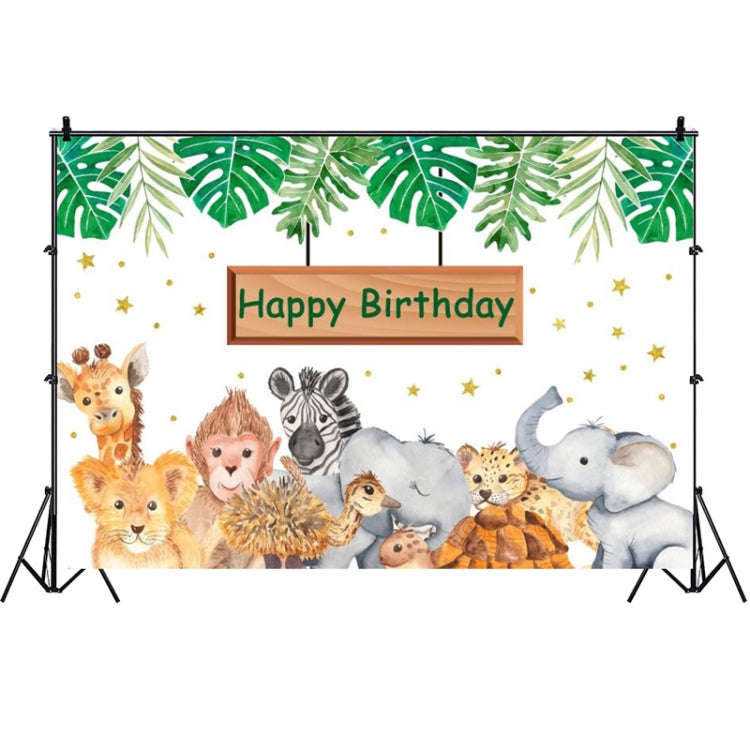 MDM07437 1.5m x 1m Animal Forest Cartoon Birthday Party Banquet Decoration Photo Background Cloth