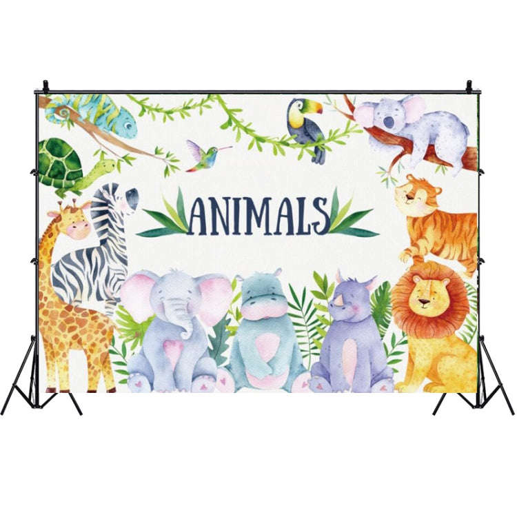 MDN06668 1.5m x 1m Animal Forest Cartoon Birthday Party Banquet Decoration Photo Background Cloth