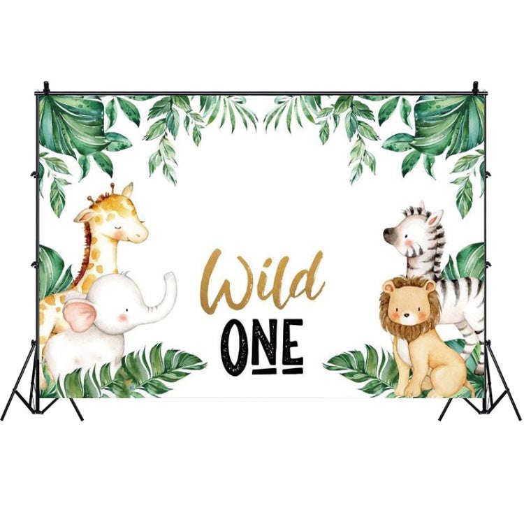 MDN08226 1.5m x 1m Animal Forest Cartoon Birthday Party Banquet Decoration Photo Background Cloth