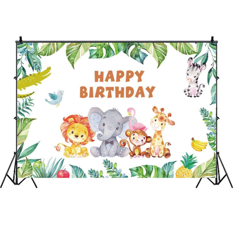 MDN09919 1.5m x 1m Animal Forest Cartoon Birthday Party Banquet Decoration Photo Background Cloth