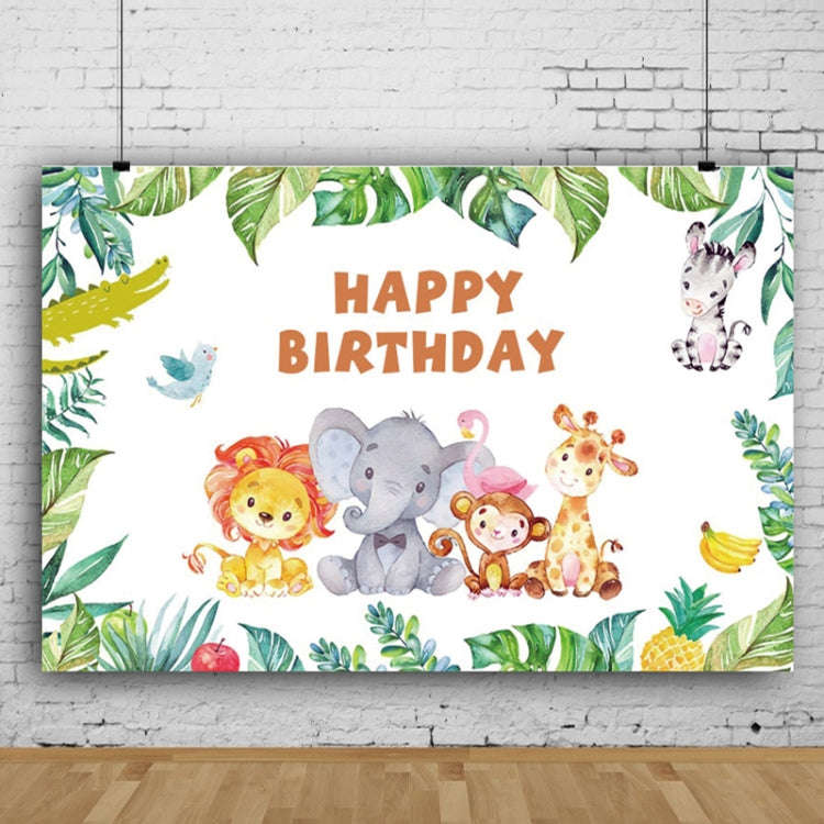MDN09919 1.5m x 1m Animal Forest Cartoon Birthday Party Banquet Decoration Photo Background Cloth