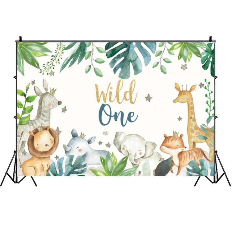 MDN12536 1.5m x 1m Animal Forest Cartoon Birthday Party Banquet Decoration Photo Background Cloth